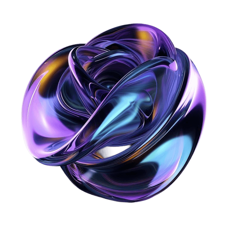 AI-Generated Video — holographic purple torus shape