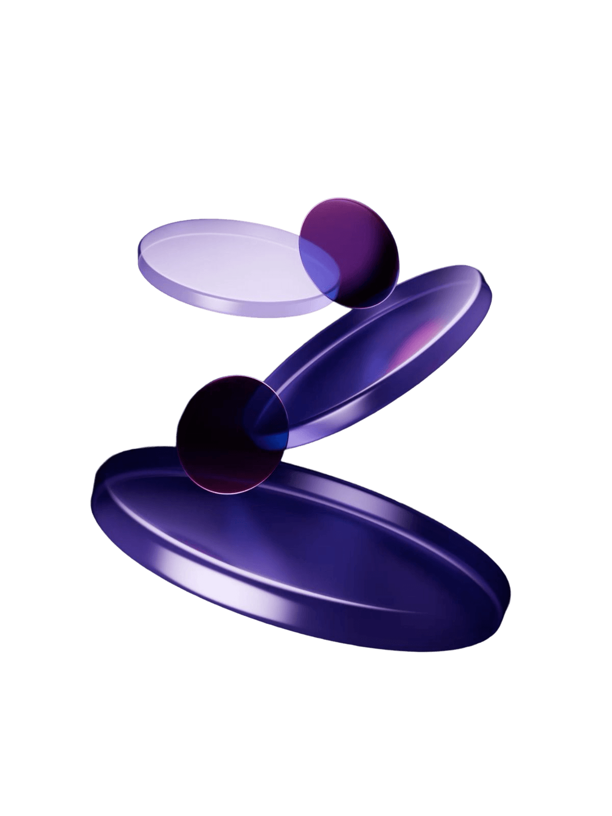 SaaS Content Package — abstract floating purple discs